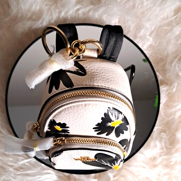 💖HOST PICK 💖Coach NWTs Mini Court Backpack Bag Charm With Floral Print - Picture 3 of 5